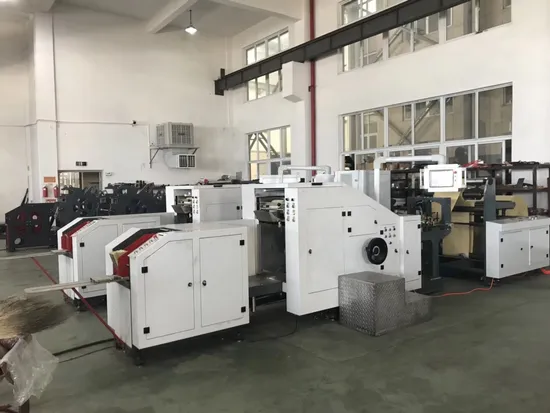 Fully Automatic High Speed Square Flat Bottom Brown Kraft Shopping Food Bread Paper Carry Bag Making Machine with Printing Online