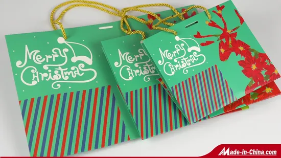 China Factory Wholesale Luxury High Quality Custom PP Handle Paper Shopping Packaging Tote Gift Bags with Ribbon Closed Garment Bag
